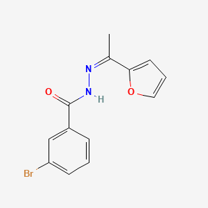 molecular formula C13H11BrN2O2 B3837505 3-bromo-N'-[1-(2-furyl)ethylidene]benzohydrazide 