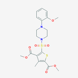 Dimethyl 5-[4-(2-methoxyphenyl)piperazin-1-yl]sulfonyl-3-methylthiophene-2,4-dicarboxylate