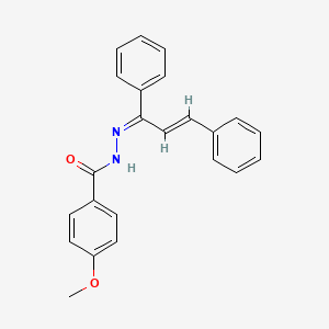 molecular formula C23H20N2O2 B3837522 N'-(1,3-diphenyl-2-propen-1-ylidene)-4-methoxybenzohydrazide 