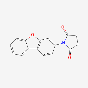 molecular formula C16H11NO3 B3837524 1-dibenzo[b,d]furan-3-yl-2,5-pyrrolidinedione 