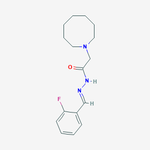 molecular formula C16H22FN3O B3837533 2-(1-azocanyl)-N'-(2-fluorobenzylidene)acetohydrazide 