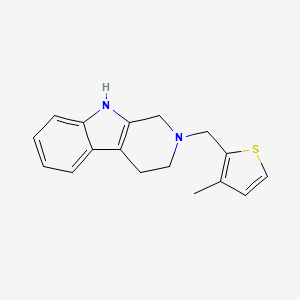 molecular formula C17H18N2S B3837535 2-[(3-methyl-2-thienyl)methyl]-2,3,4,9-tetrahydro-1H-beta-carboline 