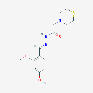 molecular formula C15H21N3O3S B3837536 N'-(2,4-dimethoxybenzylidene)-2-(4-thiomorpholinyl)acetohydrazide 