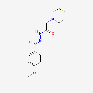 molecular formula C15H21N3O2S B3837545 N'-(4-ethoxybenzylidene)-2-(4-thiomorpholinyl)acetohydrazide 