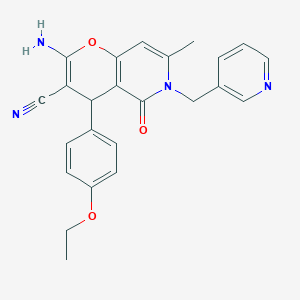 2-amino-4-(4-ethoxyphenyl)-7-methyl-5-oxo-6-(pyridin-3-ylmethyl)-4H-pyrano[3,2-c]pyridine-3-carbonitrile