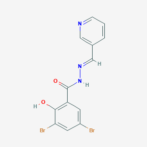molecular formula C13H9Br2N3O2 B3837556 3,5-dibromo-2-hydroxy-N'-(3-pyridinylmethylene)benzohydrazide 