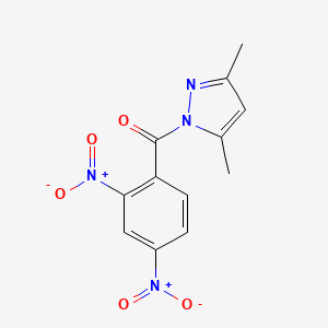 molecular formula C12H10N4O5 B3837564 1-(2,4-dinitrobenzoyl)-3,5-dimethyl-1H-pyrazole 