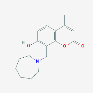 molecular formula C17H21NO3 B3837570 8-(1-azepanylmethyl)-7-hydroxy-4-methyl-2H-chromen-2-one 