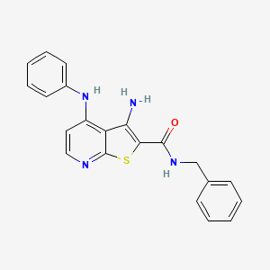 molecular formula C21H18N4OS B3837573 3-amino-4-anilino-N-benzylthieno[2,3-b]pyridine-2-carboxamide 