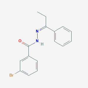 molecular formula C16H15BrN2O B3837593 3-bromo-N'-(1-phenylpropylidene)benzohydrazide 