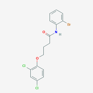 molecular formula C16H14BrCl2NO2 B3837613 N-(2-bromophenyl)-4-(2,4-dichlorophenoxy)butanamide 