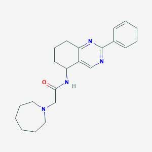 molecular formula C22H28N4O B3837639 2-(1-azepanyl)-N-(2-phenyl-5,6,7,8-tetrahydro-5-quinazolinyl)acetamide 