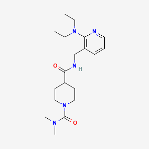 molecular formula C19H31N5O2 B3837640 N~4~-{[2-(diethylamino)-3-pyridinyl]methyl}-N~1~,N~1~-dimethyl-1,4-piperidinedicarboxamide 