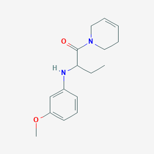 molecular formula C16H22N2O2 B3837642 N-[1-(3,6-dihydropyridin-1(2H)-ylcarbonyl)propyl]-3-methoxyaniline 
