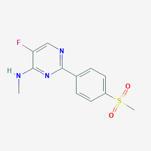 molecular formula C12H12FN3O2S B3837649 5-fluoro-N-methyl-2-[4-(methylsulfonyl)phenyl]-4-pyrimidinamine 