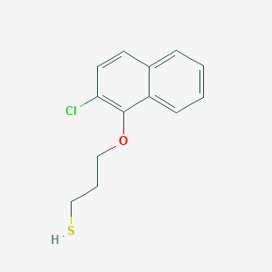 molecular formula C13H13ClOS B3837738 3-[(2-chloro-1-naphthyl)oxy]-1-propanethiol 