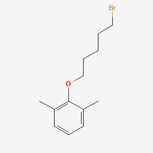 molecular formula C13H19BrO B3837770 2-[(5-bromopentyl)oxy]-1,3-dimethylbenzene 