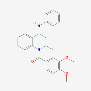 molecular formula C25H26N2O3 B3837807 1-(3,4-dimethoxybenzoyl)-2-methyl-N-phenyl-1,2,3,4-tetrahydro-4-quinolinamine 