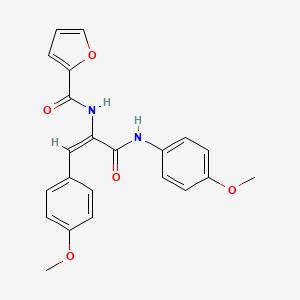molecular formula C22H20N2O5 B3837822 N-(2-(4-methoxyphenyl)-1-{[(4-methoxyphenyl)amino]carbonyl}vinyl)-2-furamide 