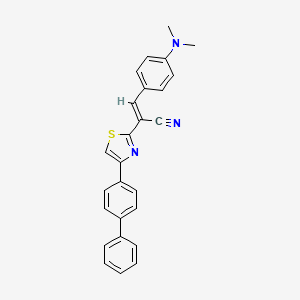 molecular formula C26H21N3S B3837827 2-[4-(4-biphenylyl)-1,3-thiazol-2-yl]-3-[4-(dimethylamino)phenyl]acrylonitrile 