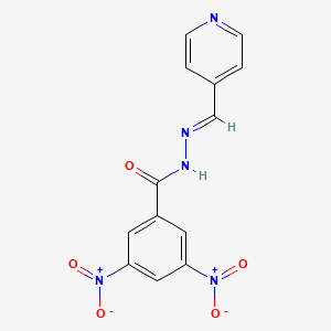 molecular formula C13H9N5O5 B3837837 3,5-dinitro-N'-(4-pyridinylmethylene)benzohydrazide 