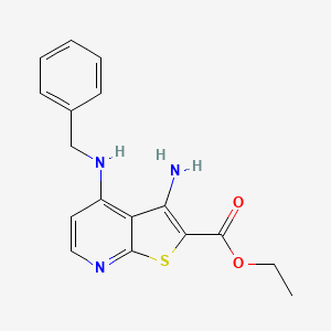 molecular formula C17H17N3O2S B3837851 ethyl 3-amino-4-(benzylamino)thieno[2,3-b]pyridine-2-carboxylate 