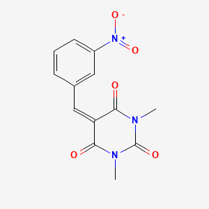 molecular formula C13H11N3O5 B3837861 1,3-dimethyl-5-(3-nitrobenzylidene)-2,4,6(1H,3H,5H)-pyrimidinetrione CAS No. 57270-90-3