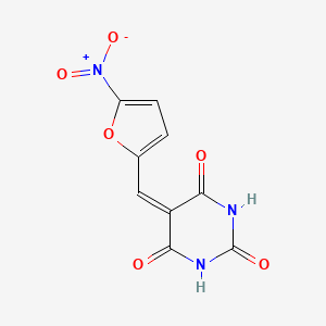 molecular formula C9H5N3O6 B3837871 5-[(5-nitro-2-furyl)methylene]-2,4,6(1H,3H,5H)-pyrimidinetrione 