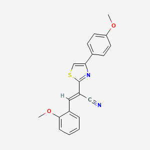 molecular formula C20H16N2O2S B3837892 3-(2-methoxyphenyl)-2-[4-(4-methoxyphenyl)-1,3-thiazol-2-yl]acrylonitrile 
