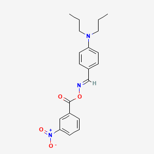 molecular formula C20H23N3O4 B3837894 4-(dipropylamino)benzaldehyde O-(3-nitrobenzoyl)oxime 