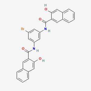 molecular formula C28H19BrN2O4 B3837909 N,N'-(5-bromo-1,3-phenylene)bis(3-hydroxy-2-naphthamide) 
