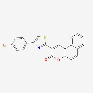 molecular formula C22H12BrNO2S B3837917 2-[4-(4-bromophenyl)-1,3-thiazol-2-yl]-3H-benzo[f]chromen-3-one 
