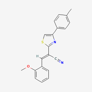 molecular formula C20H16N2OS B3837935 3-(2-methoxyphenyl)-2-[4-(4-methylphenyl)-1,3-thiazol-2-yl]acrylonitrile 