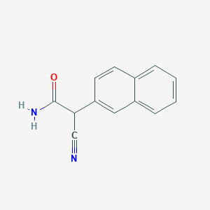 molecular formula C13H10N2O B3837939 2-cyano-2-(2-naphthyl)acetamide 