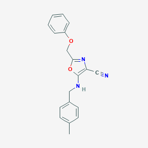 5-[(4-Methylbenzyl)amino]-2-(phenoxymethyl)-1,3-oxazole-4-carbonitrile