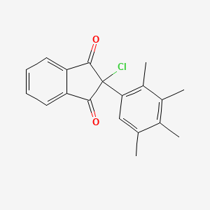 molecular formula C19H17ClO2 B3837943 2-chloro-2-(2,3,4,5-tetramethylphenyl)-1H-indene-1,3(2H)-dione 