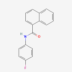 molecular formula C17H12FNO B3837946 N-(4-fluorophenyl)-1-naphthamide 