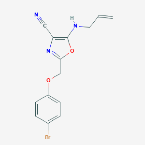 5-(Allylamino)-2-[(4-bromophenoxy)methyl]-1,3-oxazole-4-carbonitrile