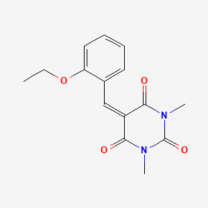 molecular formula C15H16N2O4 B3838003 5-(2-ethoxybenzylidene)-1,3-dimethyl-2,4,6(1H,3H,5H)-pyrimidinetrione 