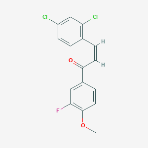molecular formula C16H11Cl2FO2 B3838014 3-(2,4-dichlorophenyl)-1-(3-fluoro-4-methoxyphenyl)-2-propen-1-one 