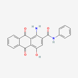 molecular formula C21H14N2O4 B3838018 1-amino-4-hydroxy-9,10-dioxo-N-phenyl-9,10-dihydro-2-anthracenecarboxamide 