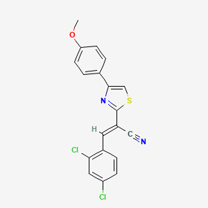 molecular formula C19H12Cl2N2OS B3838028 3-(2,4-dichlorophenyl)-2-[4-(4-methoxyphenyl)-1,3-thiazol-2-yl]acrylonitrile 