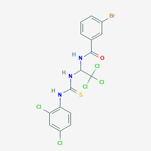 3-bromo-N-(2,2,2-trichloro-1-{[(2,4-dichloroanilino)carbothioyl]amino}ethyl)benzamide