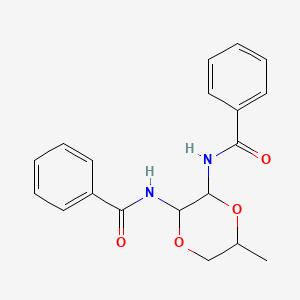 N,N'-(5-methyl-1,4-dioxane-2,3-diyl)dibenzamide