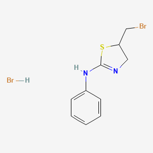 molecular formula C10H12Br2N2S B3838058 5-(bromomethyl)-N-phenyl-4,5-dihydro-1,3-thiazol-2-amine hydrobromide 