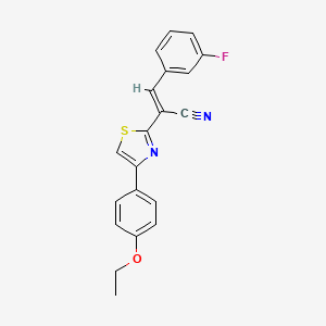 molecular formula C20H15FN2OS B3838059 2-[4-(4-ethoxyphenyl)-1,3-thiazol-2-yl]-3-(3-fluorophenyl)acrylonitrile 