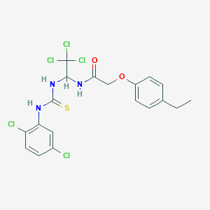 molecular formula C19H18Cl5N3O2S B383806 2-(4-ethylphenoxy)-N-(2,2,2-trichloro-1-{[(2,5-dichloroanilino)carbothioyl]amino}ethyl)acetamide 