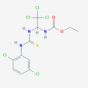 molecular formula C12H12Cl5N3O2S B383807 Ethyl 2,2,2-trichloro-1-{[(2,5-dichloroanilino)carbothioyl]amino}ethylcarbamate 