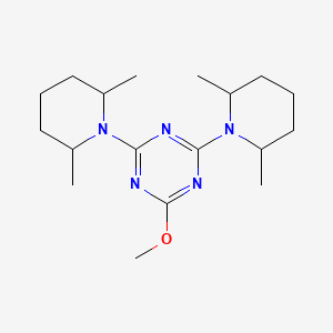 molecular formula C18H31N5O B3838070 2,4-bis(2,6-dimethyl-1-piperidinyl)-6-methoxy-1,3,5-triazine 