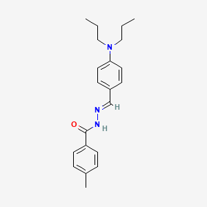 molecular formula C21H27N3O B3838097 N'-[4-(dipropylamino)benzylidene]-4-methylbenzohydrazide 